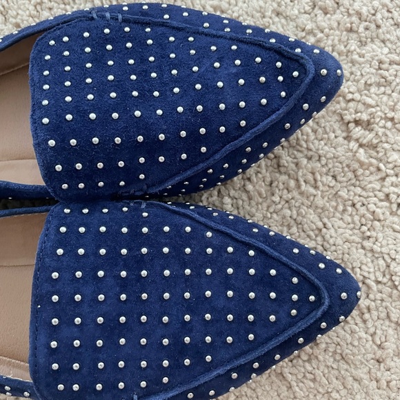 Steve Madden blue studded pointed toe flats - Picture 3 of 5